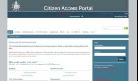 
							         Citizen Access Portal - Accela Citizen Access								  
							    