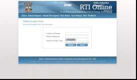 
							         Citizen Login Form - RTI Online								  
							    