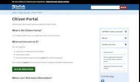 
							         Citizen Portal | Suffolk County Council								  
							    