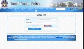 
							         Citizen Portal Welcome to CCTNS - Tamil Nadu Police								  
							    