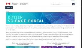 
							         Citizen science portal - Science.gc.ca								  
							    