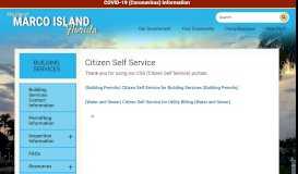 
							         Citizen Self Service | City of Marco Island								  
							    