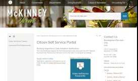 
							         Citizen Self Service Portal | McKinney, TX - Official Website								  
							    