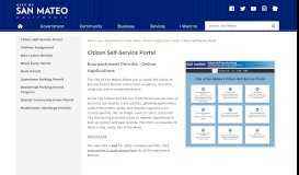 
							         Citizen Self-Service Portal | San Mateo, CA - Official Website								  
							    