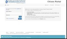 
							         Citizens Portal - Logon - Gloucestershire County Council								  
							    