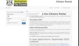 
							         Citizens Portal - Logon - Nottingham City Council								  
							    