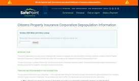 
							         Citizens Property Insurance Corporation Depopulation Information ...								  
							    
