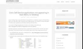 
							         Citrix Self Service applications not appearing in Start Menu or ...								  
							    