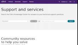 
							         Citrix Support Services and Resources - Citrix								  
							    