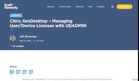 
							         Citrix XenDesktop - Managing User/Device Licenses with UDADMIN ...								  
							    