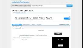 
							         citrixnet.gmh.edu at WI. Netscaler Gateway - Website Informer								  
							    