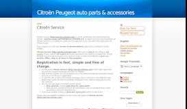 
							         Citroën Service | Citroën Peugeot auto parts & accessories								  
							    