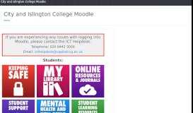 
							         City and Islington College Moodle								  
							    