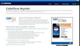
							         City Central - CUNYfirst MyInfo								  
							    