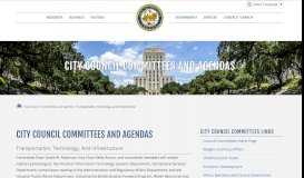 
							         City Council Committees and Agendas								  
							    