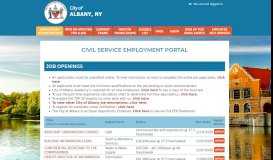 
							         City of Albany Civil Service Employment Portal								  
							    