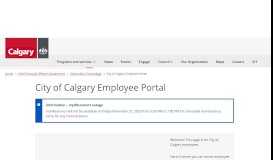 
							         City of Calgary Employee Portal - The City of Calgary								  
							    
