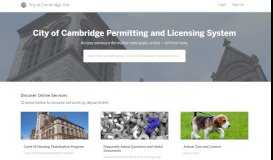 
							         City of Cambridge On-Line Permit Program								  
							    