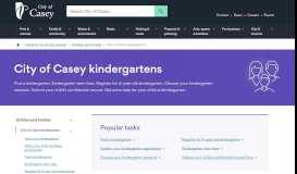 
							         City of Casey kindergartens | City of Casey								  
							    