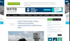 
							         City of Cedar Park, Texas, enhances customer communications with ...								  
							    