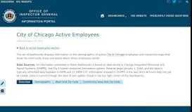 
							         City of Chicago Active Employees Overview – Information Portal								  
							    