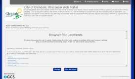
							         City of Glendale, Wisconsin Web Portal								  
							    