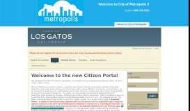 
							         City of Metropolis - Citizen Portal								  
							    