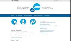 
							         City of Mississauga Municipal Elections -								  
							    