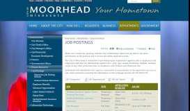 
							         City of Moorhead : Job Postings								  
							    