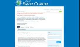 
							         City of Santa Clarita - Online Portal - Accela								  
							    