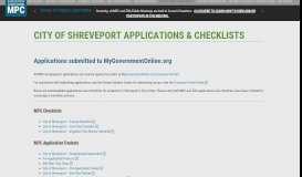 
							         City of Shreveport Applications & Checklists | Metropolitan Planning ...								  
							    