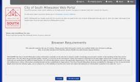 
							         City of South Milwaukee Web Portal								  
							    