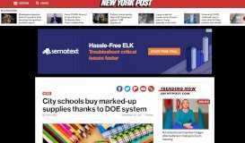 
							         City schools buy marked-up supplies thanks to DOE system								  
							    
