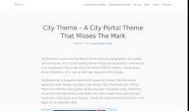 
							         City Theme – A City Portal Theme That Misses The Mark - WPHUB								  
							    