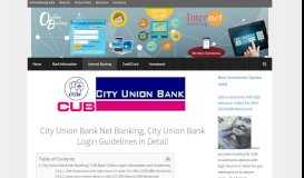 
							         City Union Bank Net Banking, Online Banking guidelines in ...								  
							    