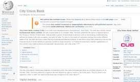 
							         City Union Bank - Wikipedia								  
							    