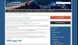 
							         City Utilities New Payment Website - City of Fort Wayne								  
							    