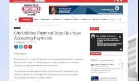 
							         City Utilities Payment Drop Box Now Accepting Payments - WOWO ...								  
							    