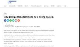 
							         City utilities transitioning to new billing system - WANE.com								  
							    