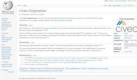 
							         Civeo Corporation - Wikipedia								  
							    
