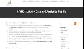 
							         CIVHC Status - Data and Analytics Top 5s - CIVHC.org								  
							    