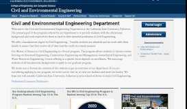 
							         Civil and Environmental Engineering - Cal State Fullerton								  
							    