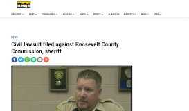 
							         Civil lawsuit filed against Roosevelt County Commission, sheriff								  
							    
