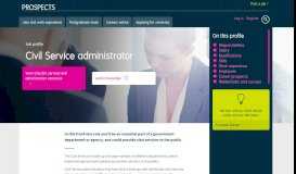 
							         Civil Service administrator job profile | Prospects.ac.uk								  
							    
