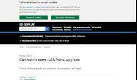 
							         Civil/crime news: LAA Portal upgrade - GOV.UK								  
							    