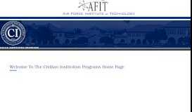 
							         Civilian Institution Programs - AFIT								  
							    