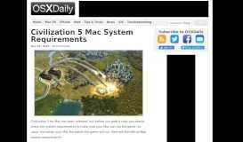 
							         Civilization 5 Mac System Requirements - OSXDaily								  
							    
