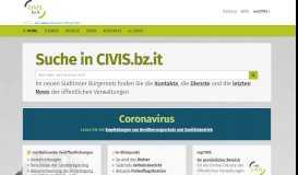 
							         CIVIS, das neue Südtiroler Bürgernetz: home								  
							    