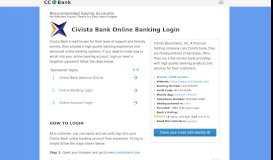 
							         Civista Bank Online Banking Login - CC Bank								  
							    