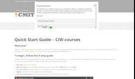 
							         CIW courses - CMIT Studyhub								  
							    